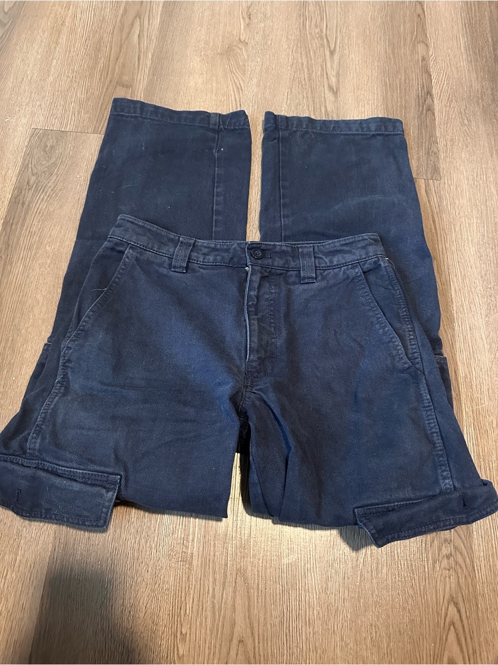 Aritzia navy cargo pants